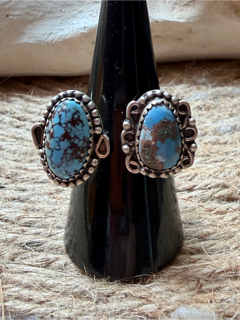Golden Hills Turquoise Stone Sterling Silver Ring - Turquoise Statement Ring